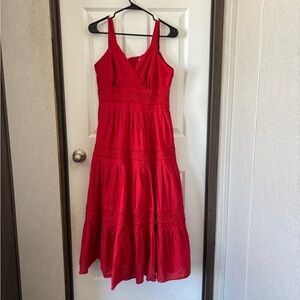 Coldwater Creek Vibrant Red Maxi Dress